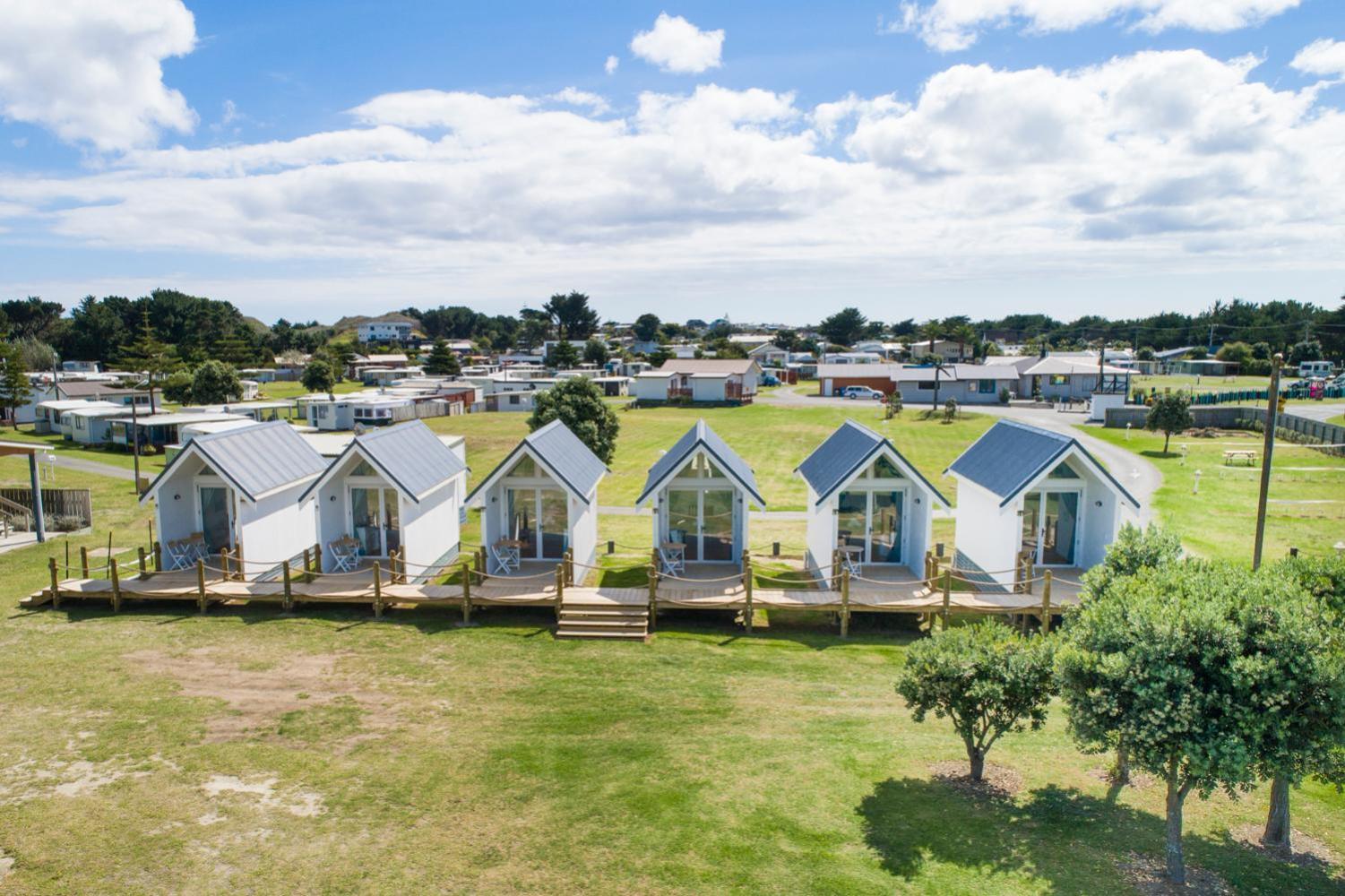 Foxton Beach Holiday Park Exteriör bild